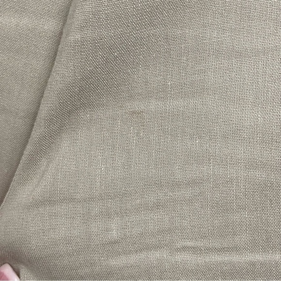 TAHARI / "Wes" Khaki Linen Blend Wide Leg Pants Size 6 - Picture 13 of 15